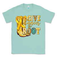 Give Cancer The Boot Childhood Cancer Classic Tee | Teevron