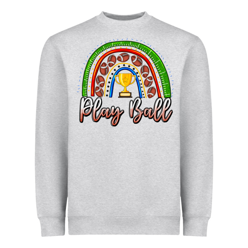 Play Ball Football Rainbow Heavyweight Sweatshirt by CowhideDigitalArt | Teevron