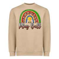 Mushroom Play Ball Football Rainbow Heavyweight Sweatshirt - CowhideDigitalArt