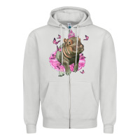 Dove Grey Baby Hippo With Tutu Zipper Hoodie - LillyAllenDesigns