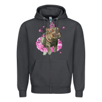 Smoke Baby Hippo With Tutu Zipper Hoodie - LillyAllenDesigns