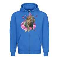 True Royal Baby Hippo With Tutu Zipper Hoodie - LillyAllenDesigns