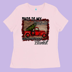 Christmas Movie Watching Blanket Ladies Tee Designed By Bettercallsaul