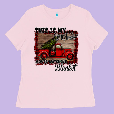 Christmas Movie Watching Blanket Ladies Tee Designed By Bettercallsaul