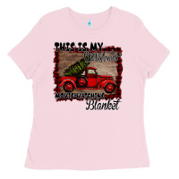 Bubblegum Pink Christmas Movie Watching Blanket Ladies Tee - Bettercallsaul