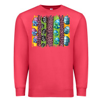 Cardinal easter eggs and leopard brushstrokes Premium Sweatshirt - Artiststas