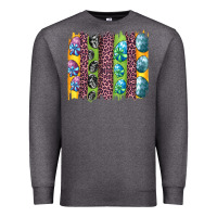 Charcoal Heather easter eggs and leopard brushstrokes Premium Sweatshirt - Artiststas