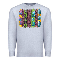 Heather Grey easter eggs and leopard brushstrokes Premium Sweatshirt - Artiststas