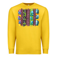Lemon easter eggs and leopard brushstrokes Premium Sweatshirt - Artiststas