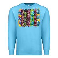 Ocean Blue easter eggs and leopard brushstrokes Premium Sweatshirt - Artiststas