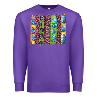 Purple easter eggs and leopard brushstrokes Premium Sweatshirt - Artiststas