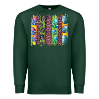 Sports Green easter eggs and leopard brushstrokes Premium Sweatshirt - Artiststas