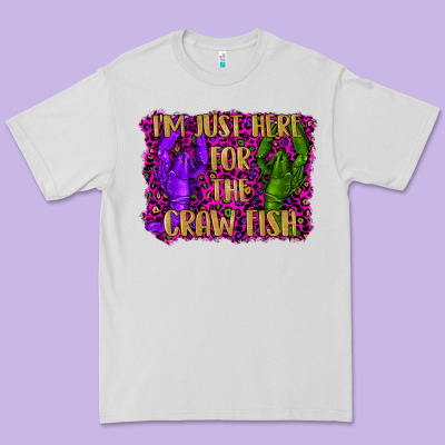 Mardi Gras I'm Just Here For The Craw Fish With Lobster Premium Tee Designed By Ranaportraitstore
