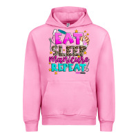 Fuchsia Pink eat sleep manicure repeat Urban Hoodie - AdoDesignShop