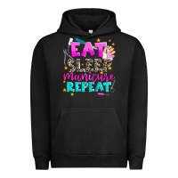 Pigment Black eat sleep manicure repeat Urban Hoodie - AdoDesignShop