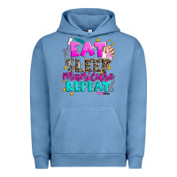 Pigment Pebble Blue eat sleep manicure repeat Urban Hoodie - AdoDesignShop