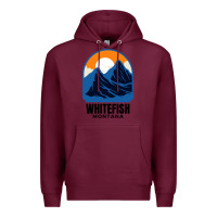 Burgundy Whitefish MT Premium Hoodie - minhPixels