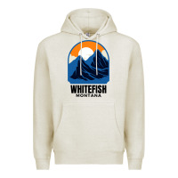 Oatmeal Heather Whitefish MT Premium Hoodie - minhPixels