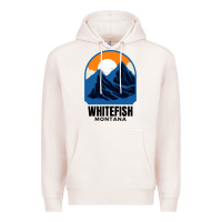 Pale Pink Whitefish MT Premium Hoodie - minhPixels