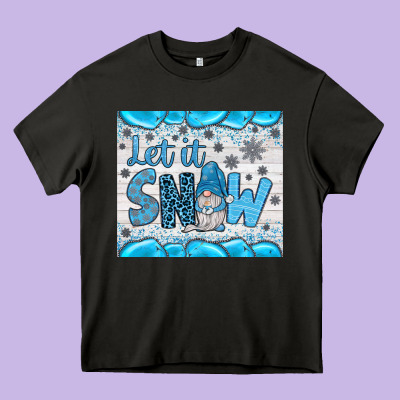 Let It Snow Heavy Core Tee Designed By Jahusdesignshop