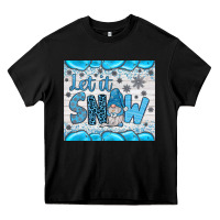 Black let it snow Heavy Core Tee - JahusDesignShop