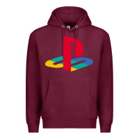 Burgundy play station Premium Hoodie - minhPixels