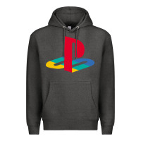 Charcoal Heather play station Premium Hoodie - minhPixels