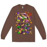 Chestnut Mardi Gras love lips Long Sleeve Tee - HowdyJamesFarm