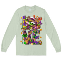 Matcha Mardi Gras love lips Long Sleeve Tee - HowdyJamesFarm
