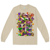 Mushroom Mardi Gras love lips Long Sleeve Tee - HowdyJamesFarm