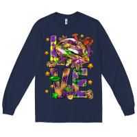 Navy Mardi Gras love lips Long Sleeve Tee - HowdyJamesFarm