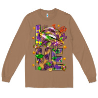 Toasted Coconut Mardi Gras love lips Long Sleeve Tee - HowdyJamesFarm