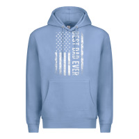 Colony Blue Father's Day Best Dad Ever American Flag Premium Hoodie - minhPixels
