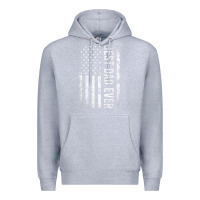 Heather Grey Father's Day Best Dad Ever American Flag Premium Hoodie - minhPixels