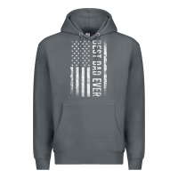 Rock Father's Day Best Dad Ever American Flag Premium Hoodie - minhPixels