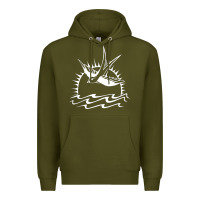 Army Green Captain Jack Sparrow Tattoo WHITE Premium Hoodie - minhPixels