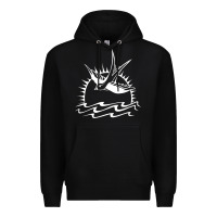 Black Captain Jack Sparrow Tattoo WHITE Premium Hoodie - minhPixels