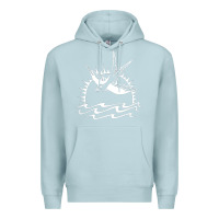 Blue Mist Captain Jack Sparrow Tattoo WHITE Premium Hoodie - minhPixels