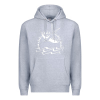 Heather Grey Captain Jack Sparrow Tattoo WHITE Premium Hoodie - minhPixels