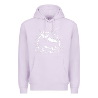 Lilac Captain Jack Sparrow Tattoo WHITE Premium Hoodie - minhPixels