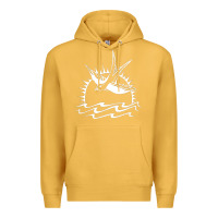Mustard Captain Jack Sparrow Tattoo WHITE Premium Hoodie - minhPixels