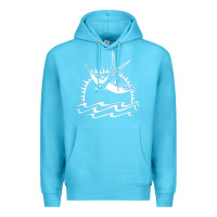 Ocean Blue Captain Jack Sparrow Tattoo WHITE Premium Hoodie - minhPixels