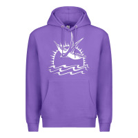 Purple Captain Jack Sparrow Tattoo WHITE Premium Hoodie - minhPixels