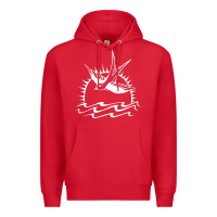 Red Captain Jack Sparrow Tattoo WHITE Premium Hoodie - minhPixels