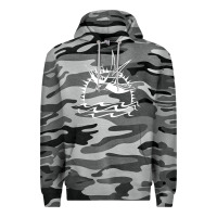 Slate Camo Captain Jack Sparrow Tattoo WHITE Premium Hoodie - minhPixels