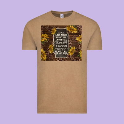 We Let The Liquor Talk With Sunflowers Vintage Tee Designed By Tumblerdesignbyshophia