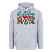Heather Grey english bulldog mom Heavyweight Hoodie - Artiststas