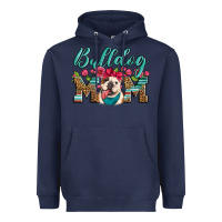 Navy english bulldog mom Heavyweight Hoodie - Artiststas