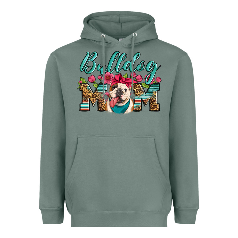 English Bulldog Mom Heavyweight Hoodie by Artiststas | Teevron