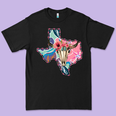 Texas Boho Bull Skull Premium Tee Designed By Bettercallsaul